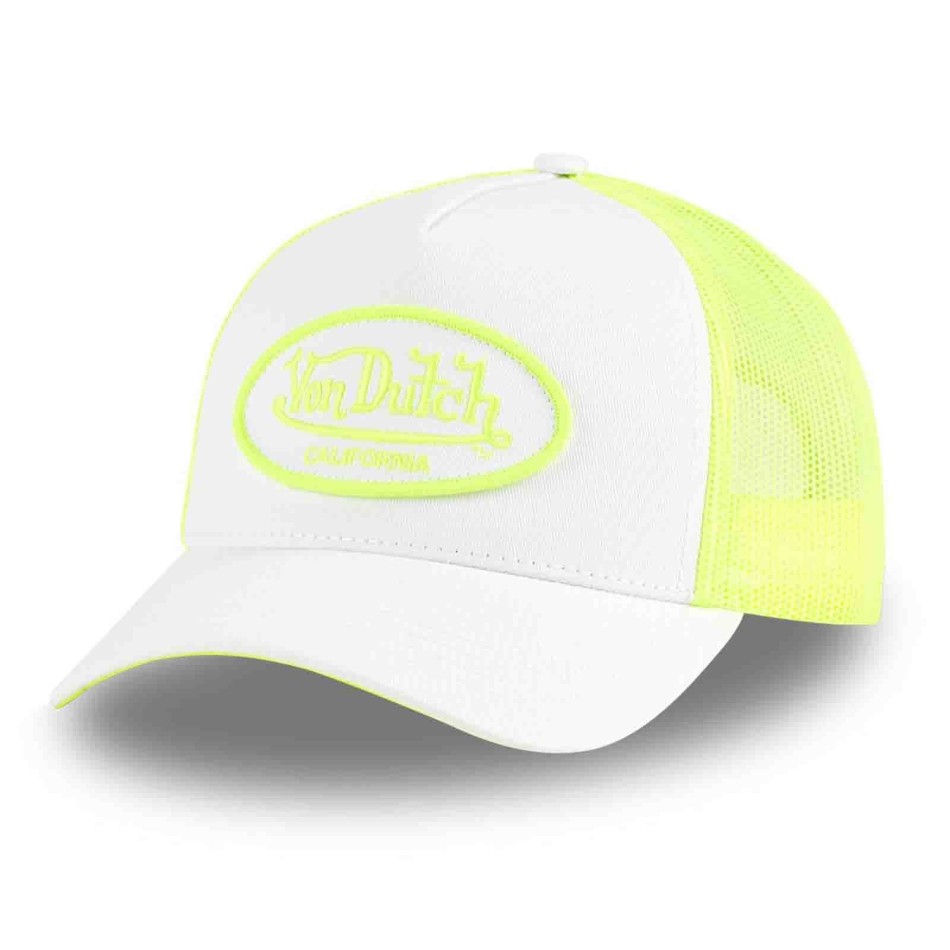 Von Dutch White Fluorescent "Bi-Color" Trucker Cap Fri leverans