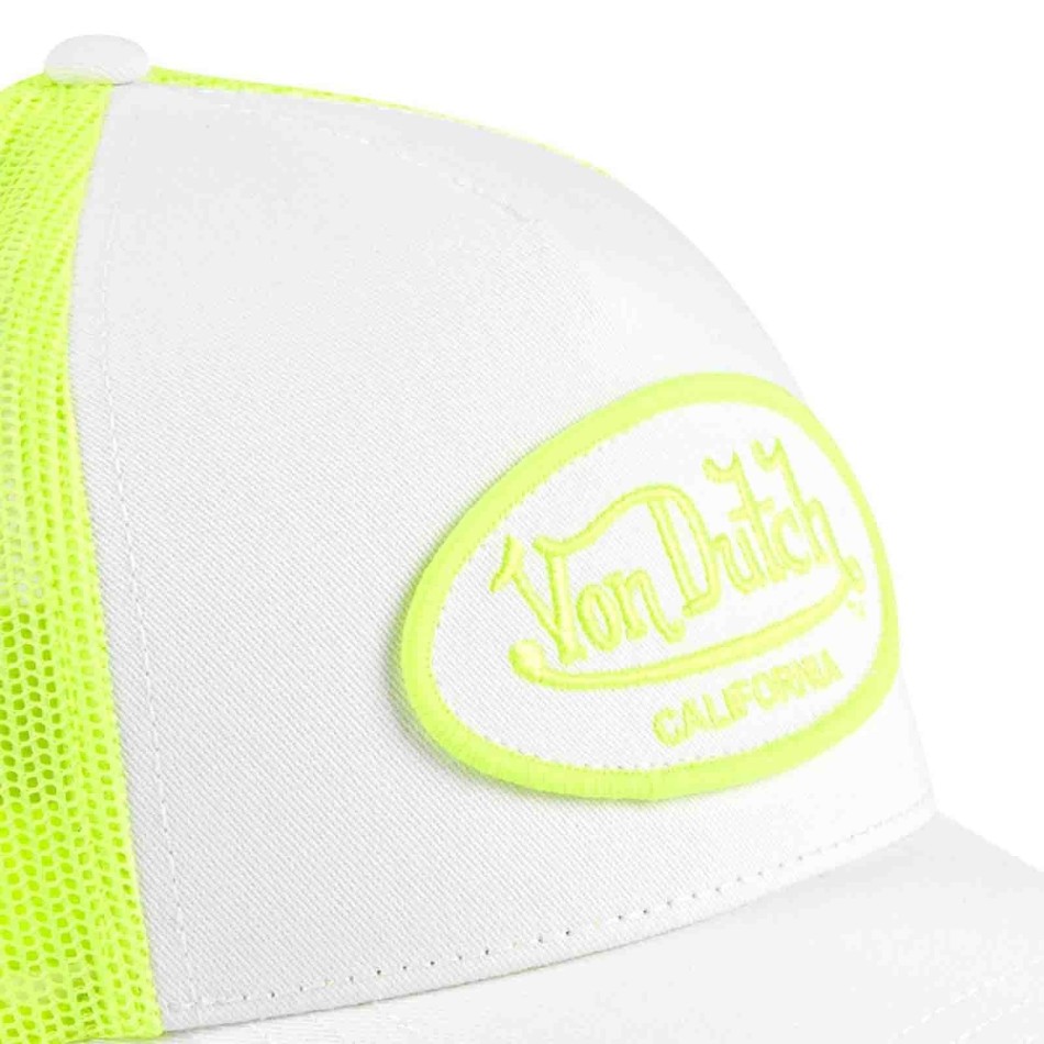 Von Dutch White Fluorescent "Bi-Color" Trucker Cap Fri leverans