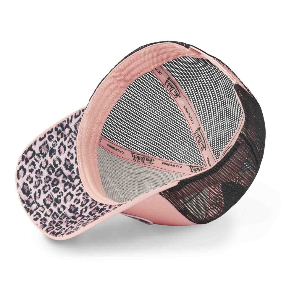 VON DUTCH Trucker Patch Cap "Leopard" rosa för kvinnor