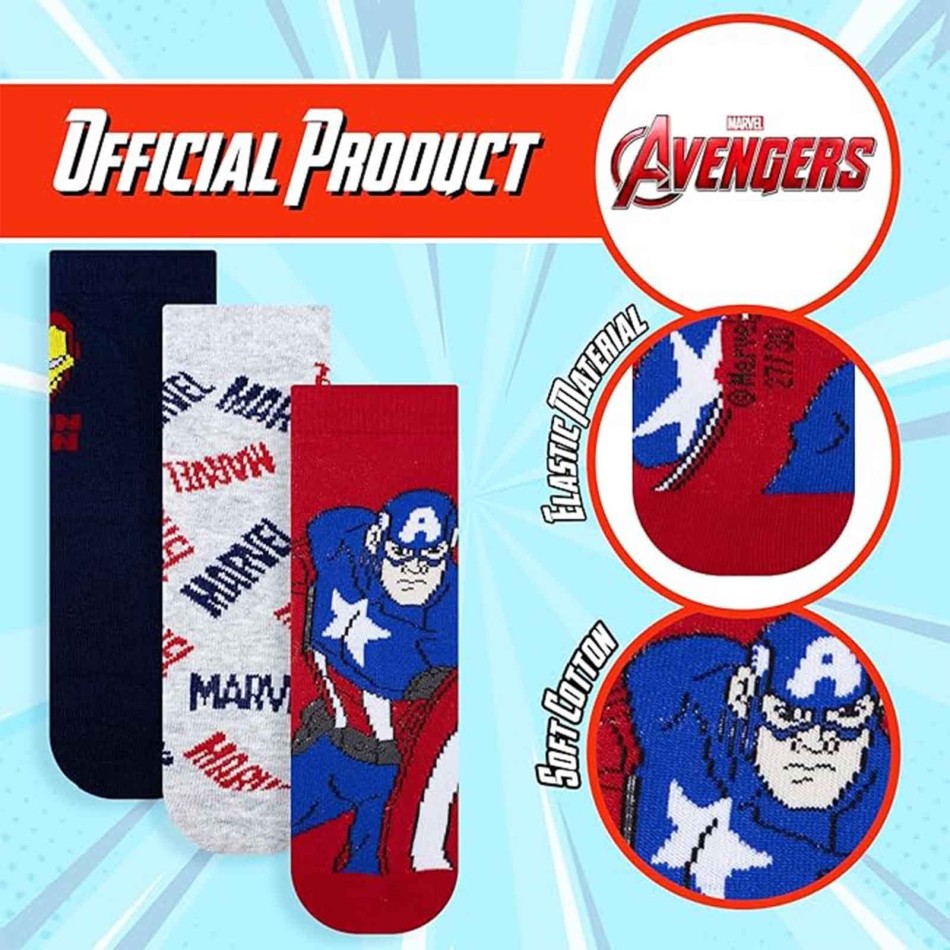 Lot de 3 Paires de Chaussettes Garçon MARVEL Avengers (Fantasies) French Market on FrenchMarket
