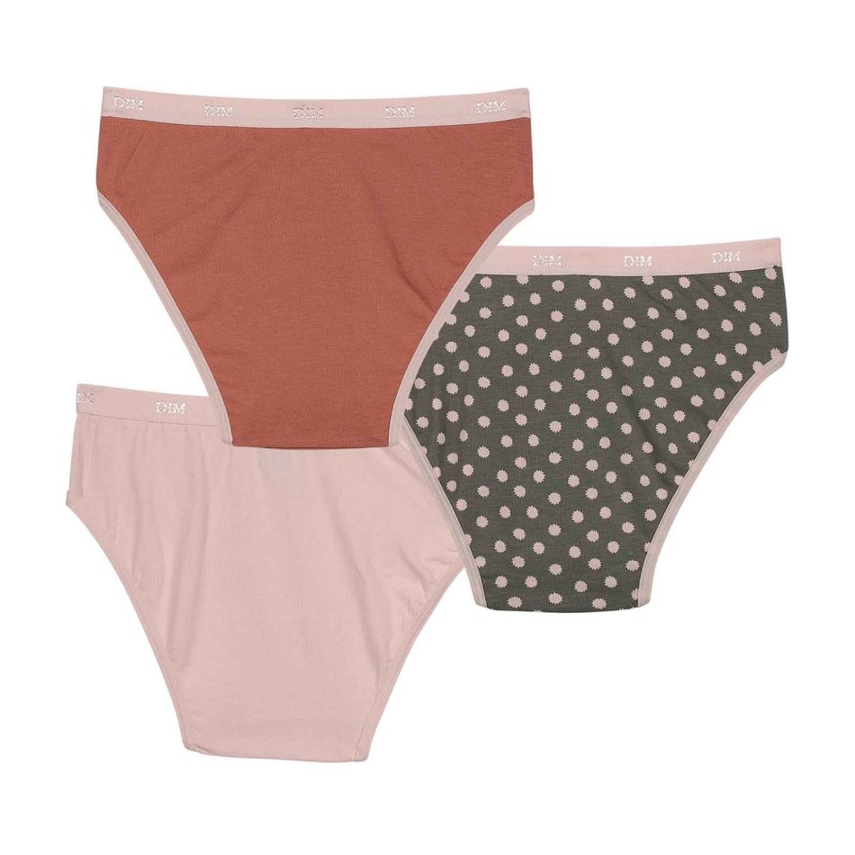 Lot de 3 Culottes Fille Fantaisie Coton Stretch "Les Pockets" (Culottes) Dim chez FrenchMarket