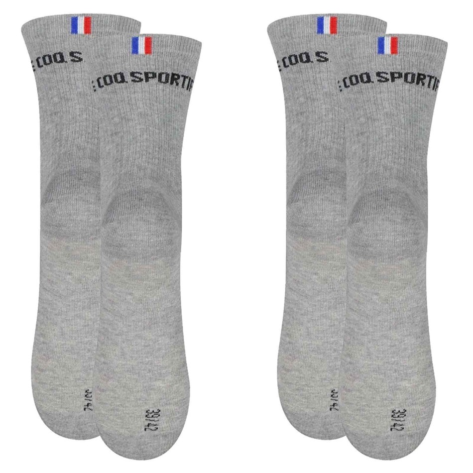 Set van 2 paar "Essentiels" Crew High Socks (Sportsokken) Le Coq Sportif chez FrenchMarket
