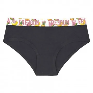 Boxer für Frauen Schwarz Bio-Baumwolle "Sublimationsgürtel" (Boxers - Höschen) Freegun auf FrenchMarket