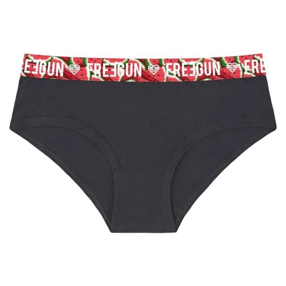 Boxer Femme Noir Coton Bio "Ceinture Sublimation" (Boxer Femme) Freegun chez FrenchMarket