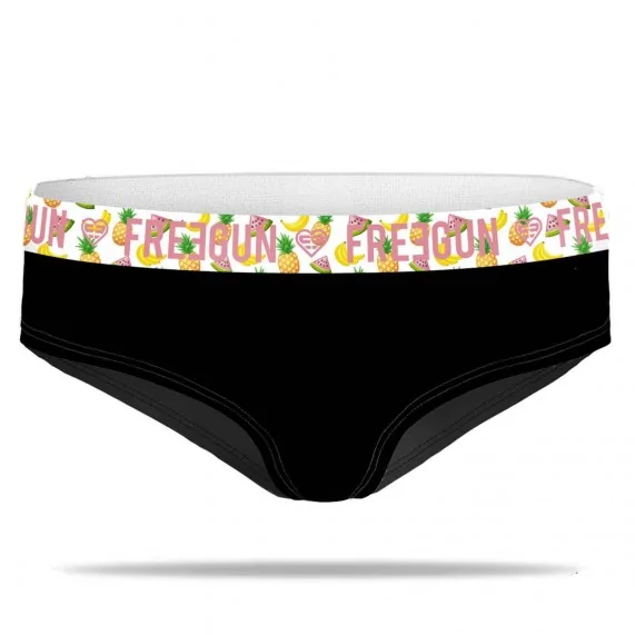 Damesboxer Zwart Biologisch Katoen "Sublimatie Riem (Boksers) Freegun chez FrenchMarket