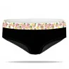 Damesboxer Zwart Biologisch Katoen "Sublimatie Riem (Boksers) Freegun chez FrenchMarket