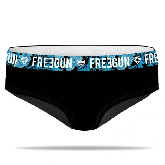 Boxer donna nero in cotone organico "Cintura a sublimazione (Boxer - Slip) Freegun chez FrenchMarket