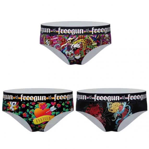 Set van 3 damesboxershorts van microvezel (Boksers) Freegun chez FrenchMarket Set van 3 damesboxershorts van microvezel (Boksers) Freegun chez FrenchMarket