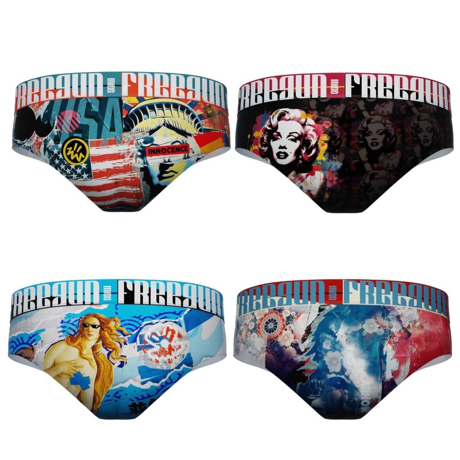 Lot de 4 Boxers-Culottes Femme en Microfibre (Boxer Femme) Freegun chez FrenchMarket