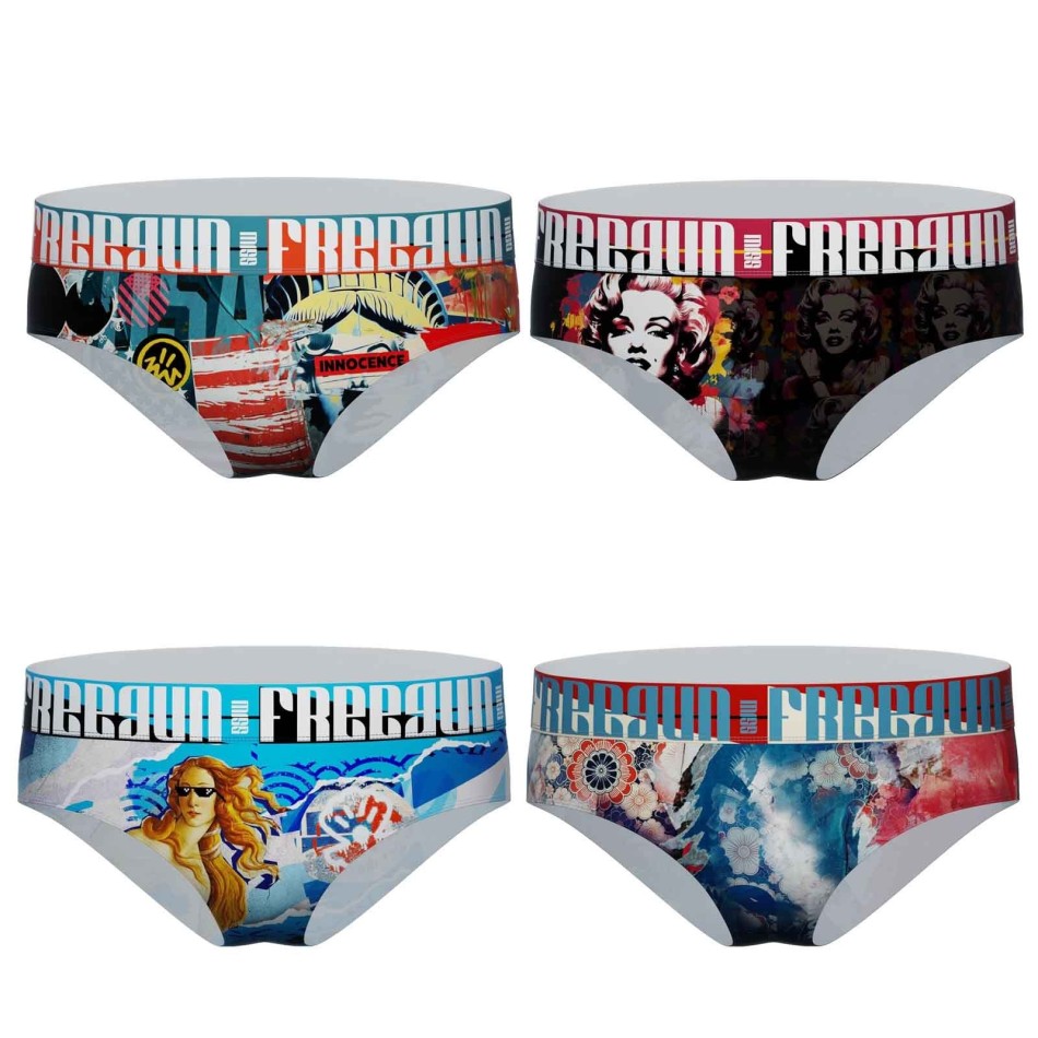 Lot de 4 Boxers-Culottes Femme en Microfibre (Boxer Femme) Freegun chez FrenchMarket