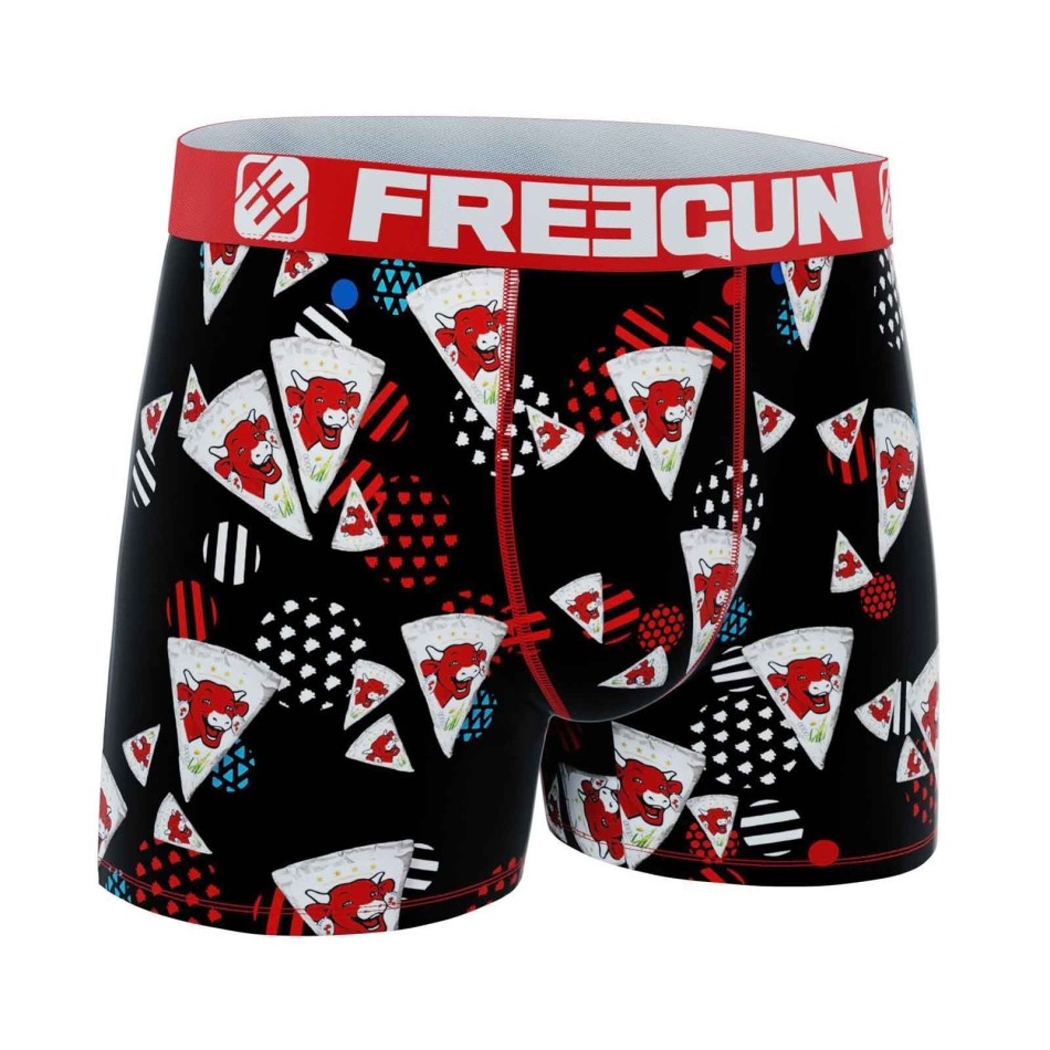FREEGUN Set of 4 "The Laughing Cow" Men's Microfiber Boxers