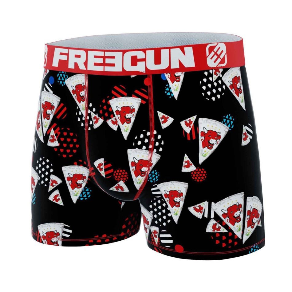 FREEGUN Set of 4 "The Laughing Cow" Men's Microfiber Boxers