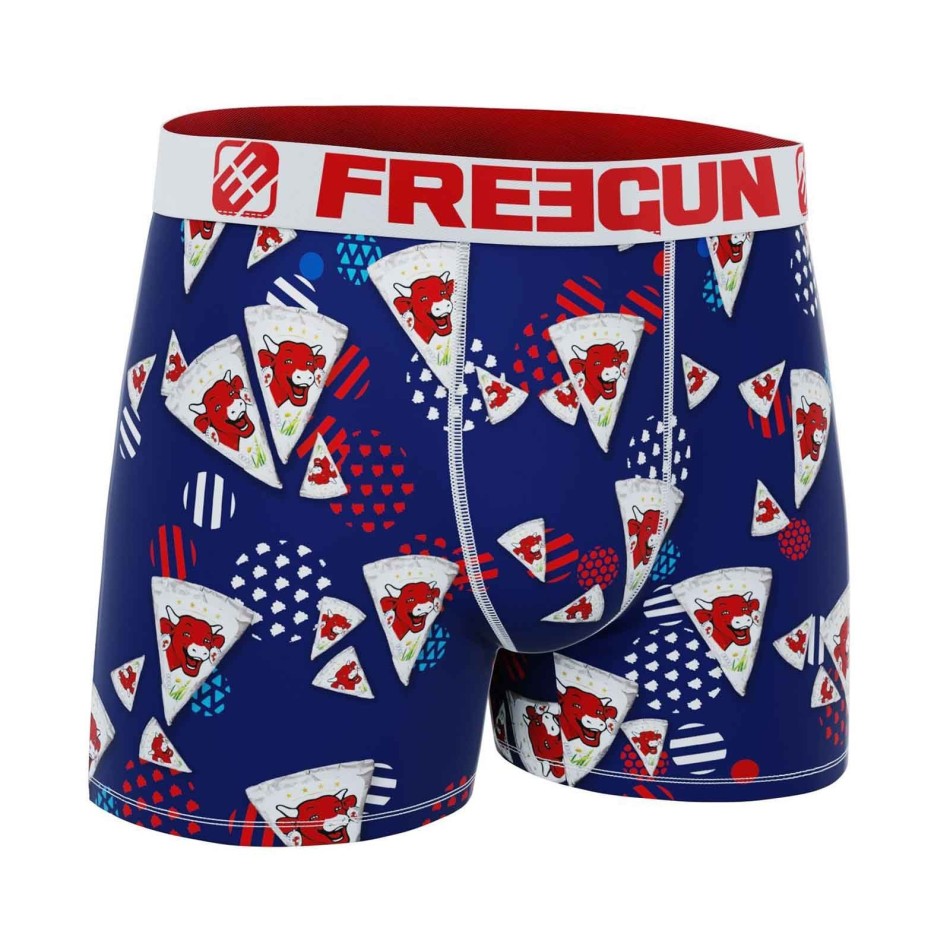 FREEGUN Set med 4 "The Laughing Cow"-boxershorts i mikrofiber för män