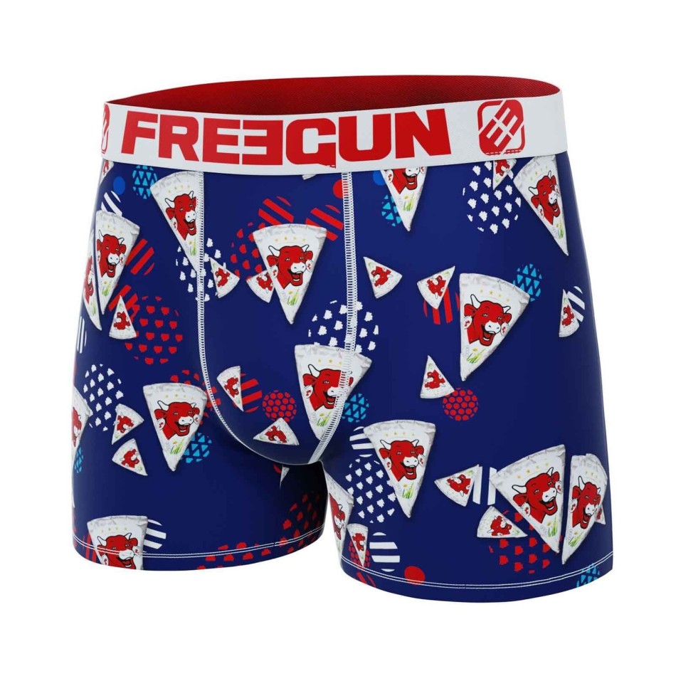 FREEGUN Set med 4 "The Laughing Cow"-boxershorts i mikrofiber för män