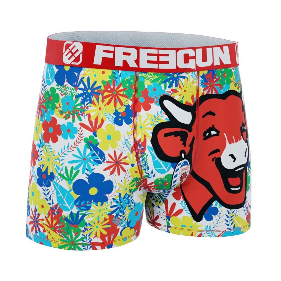 FREEGUN Set med 4 "The Laughing Cow"-boxershorts i mikrofiber för män