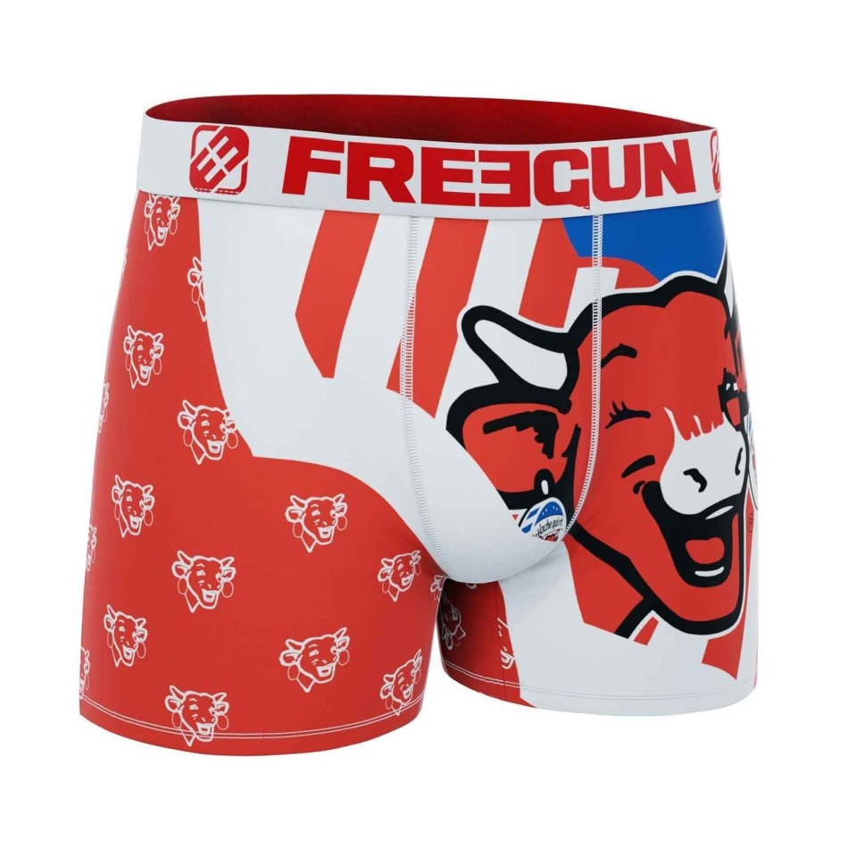 FREEGUN Set med 4 "The Laughing Cow"-boxershorts i mikrofiber för män
