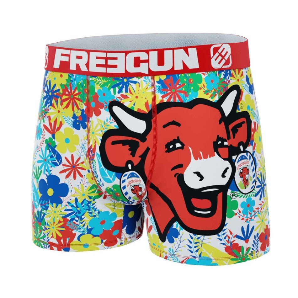 FREEGUN Set med 4 "The Laughing Cow"-boxershorts i mikrofiber för män