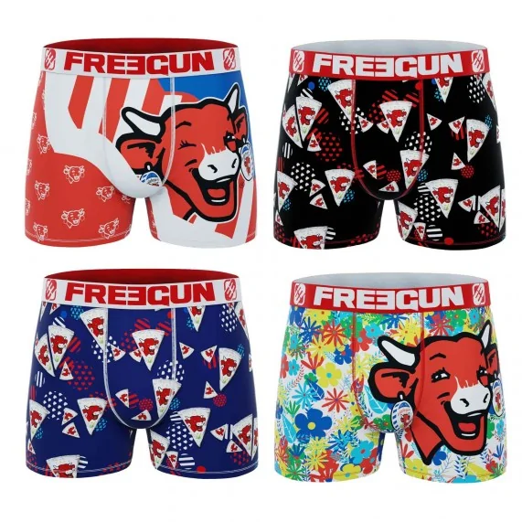 Set van 4 "De Lachende Koe" Microvezel Boxershorts voor Mannen (Herenboxershorts) Freegun chez FrenchMarket Set van 4 "De Lachende Koe" Microvezel Boxershorts voor Mannen (Herenboxershorts) Freegun chez FrenchMarket