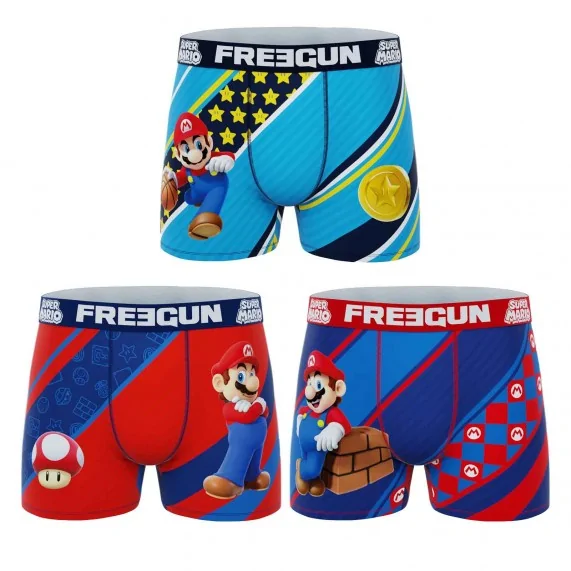 Super Mario Bros 3-pack boxershorts van microvezel voor mannen (Herenboxershorts) Freegun chez FrenchMarket Super Mario Bros 3-pack boxershorts van microvezel voor mannen (Herenboxershorts) Freegun chez FrenchMarket