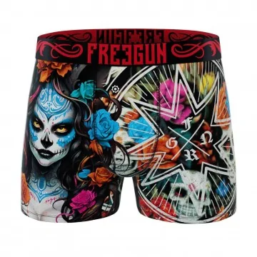 Boxer für Männer Mikrofaser Skull & Tatoo (Boxershorts Mann) Freegun auf FrenchMarket