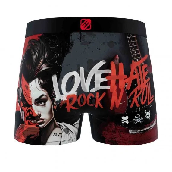 Love Hate Rock n Roll" Microvezel Herenboxershort (Herenboxershorts) Freegun chez FrenchMarket