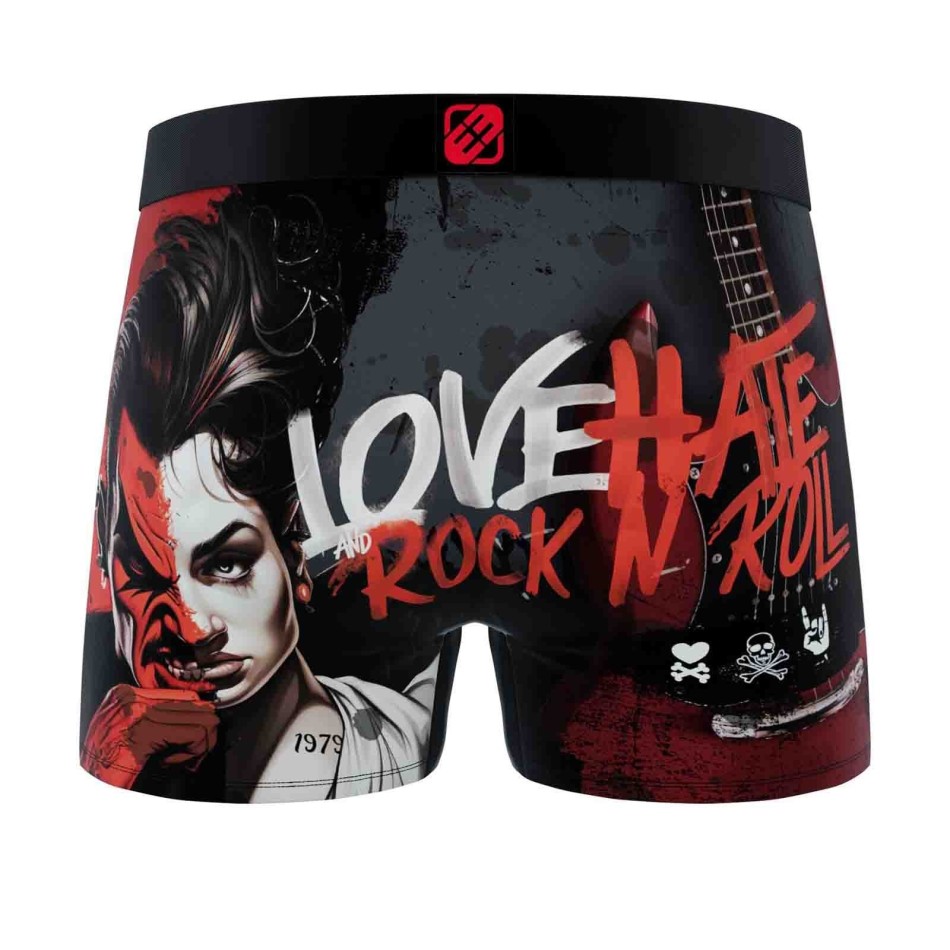 Boxer Homme Microfibre "Love Hate Rock n Roll"