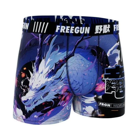 Boxer Mann Mikrofaser "Dragon" (Boxershorts Mann) Freegun auf FrenchMarket