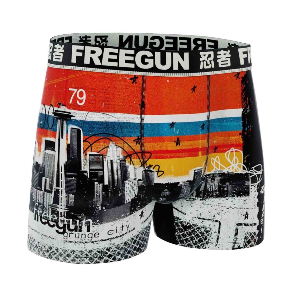 Grunge City" Men's Microfiber Boxer Briefs (Men's boxer shorts) Freegun on FrenchMarket