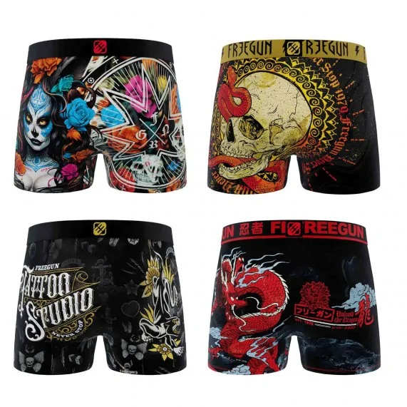Juego de 4 calzoncillos Skull Skull para chicos (Pack calzoncillos para niño) Freegun chez FrenchMarket Juego de 4 calzoncillos Skull Skull para chicos (Pack calzoncillos para niño) Freegun chez FrenchMarket