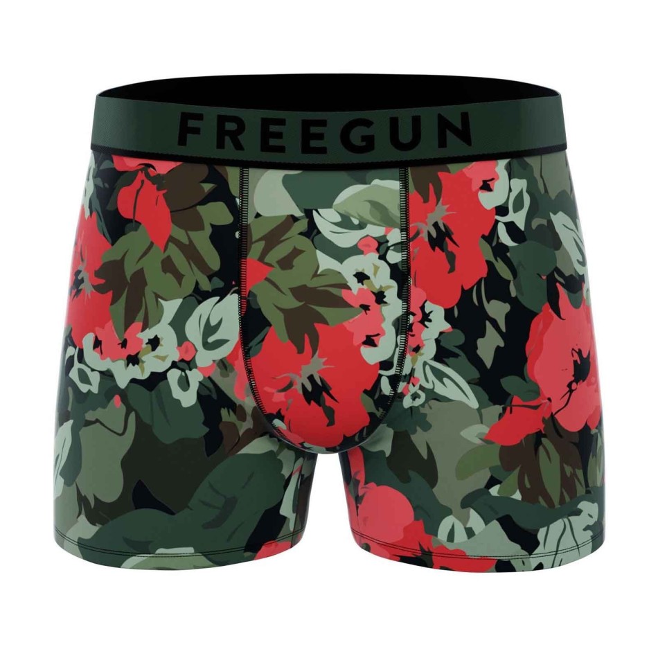 FREEGUN Boxershorts i enkel bomull för män "Premium Signature Flowers