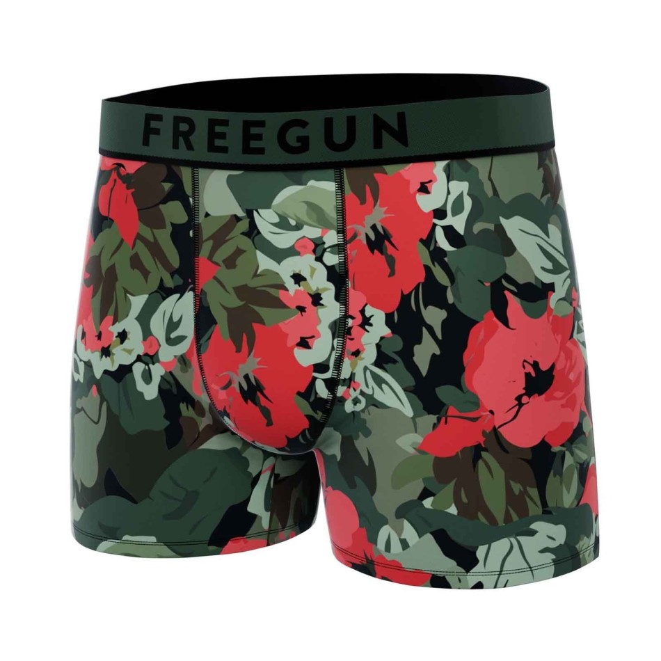 FREEGUN Boxershorts i enkel bomull för män "Premium Signature Flowers