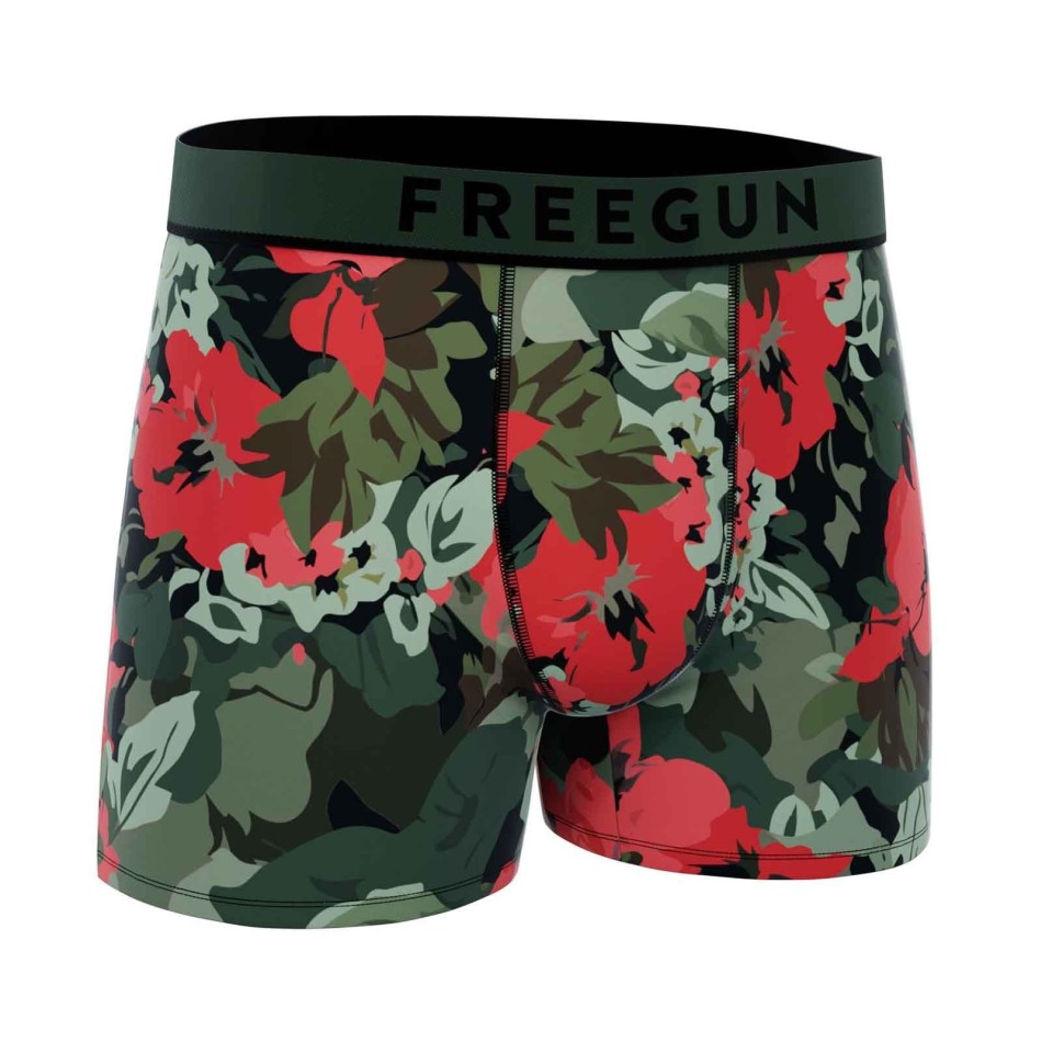 FREEGUN Boxershorts i enkel bomull för män "Premium Signature Flowers