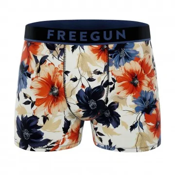 Boxer Mann Baumwolle "Premium Signature Flowers" (Boxershorts Mann) Freegun auf FrenchMarket