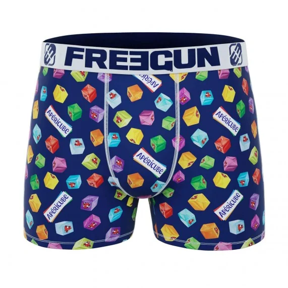 Boxer Homme Microfibre "Apéricube Vache qui rit" (Laughing Cow) (Men's boxer shorts) Freegun on FrenchMarket