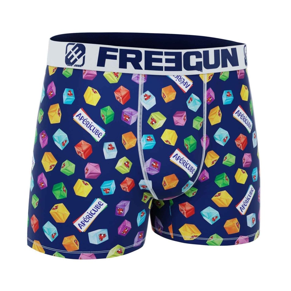 Apéricube Vache qui rit" heren boxershort in microvezel (Herenboxershorts) Freegun chez FrenchMarket