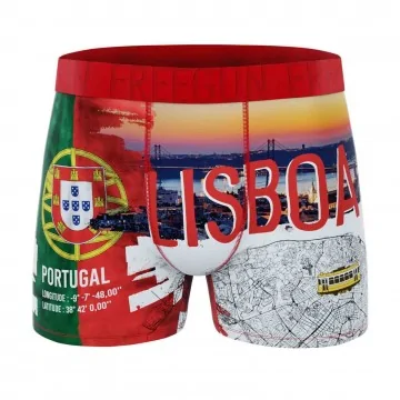 LISBOA" heren boxershort van microvezel Portugal (Herenboxershorts) Freegun chez FrenchMarket