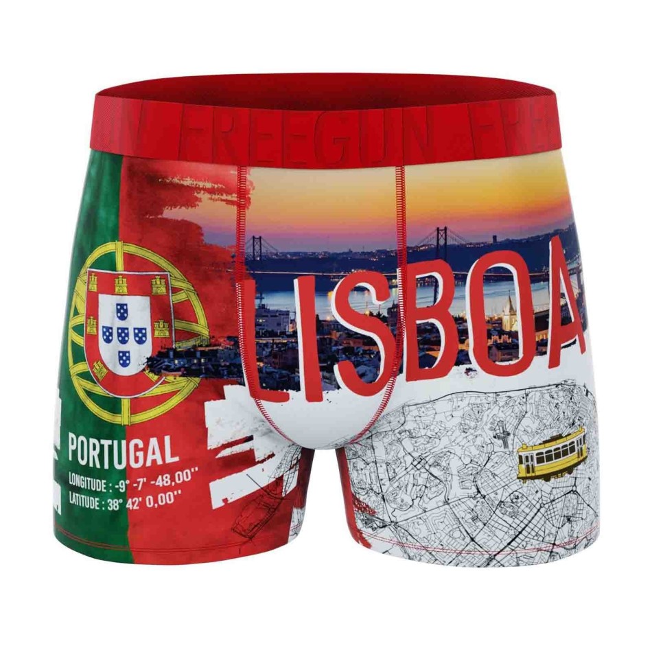 FREEGUN Boxershorts i mikrofiber för män "LISBOA" Portugal