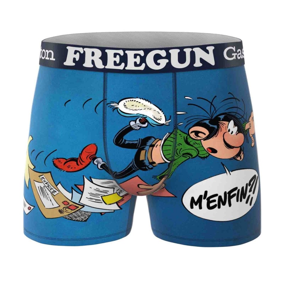 Boxer Mann Mikrofaser "GASTON LAGAFFE" (Boxershorts Mann) Freegun auf FrenchMarket