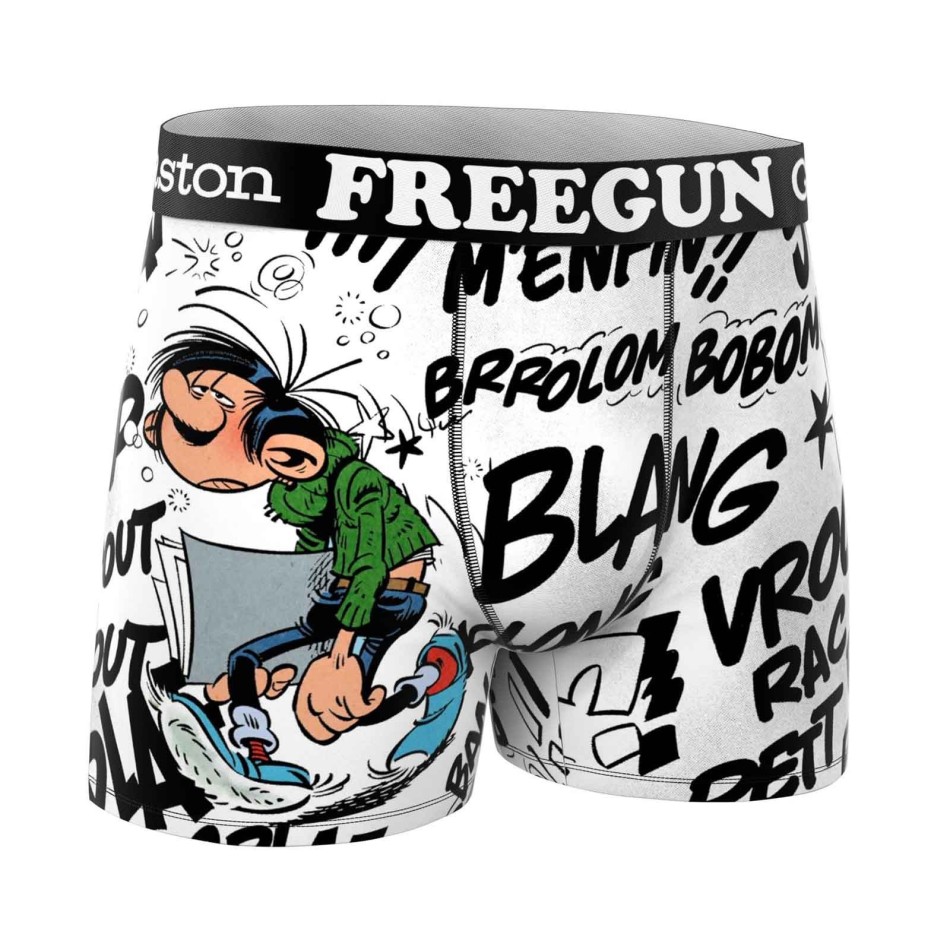 Men’s Microfibre Boxer Shorts “GASTON LAGAFFE” (Men’s Boxer Shorts) Freegun at FrenchMarket