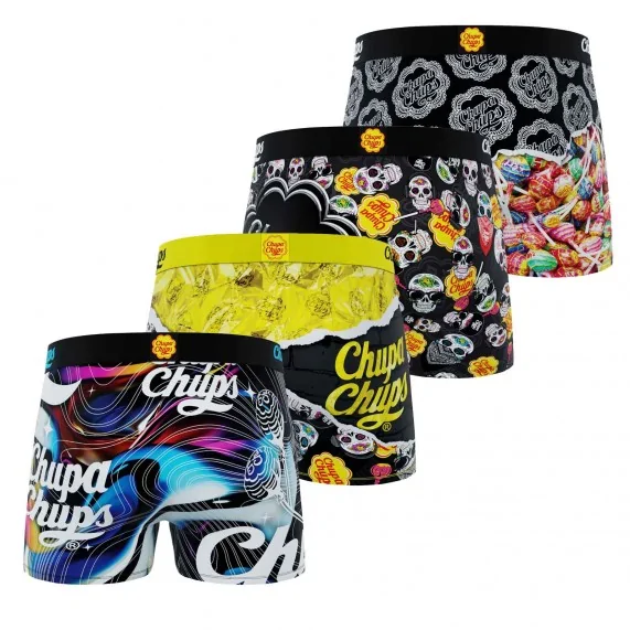 Lote de 4 calzoncillos "Chupa Chups" para niño (Pack calzoncillos para niño) Freegun chez FrenchMarket Lote de 4 calzoncillos "Chupa Chups" para niño (Pack calzoncillos para niño) Freegun chez FrenchMarket