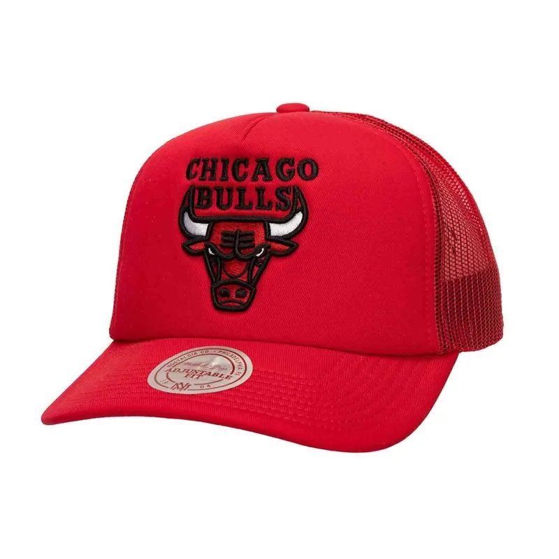 Mitchell & Ness - Casquette Trucker Mousse Evergreen Chicago Bulls NBA Rouge Taille Unique