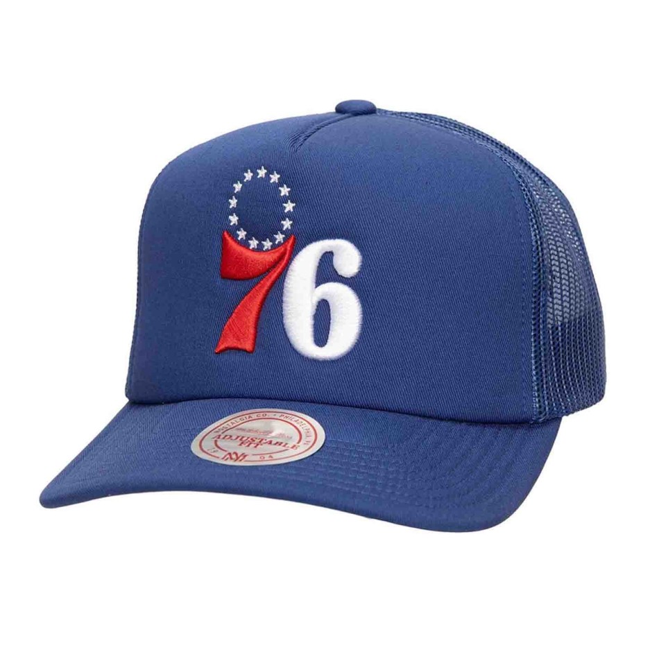 Cappello Trucker Evergreen in schiuma NBA Philadelphia Sixers (Cappello NBA) Mitchell & Ness chez FrenchMarket