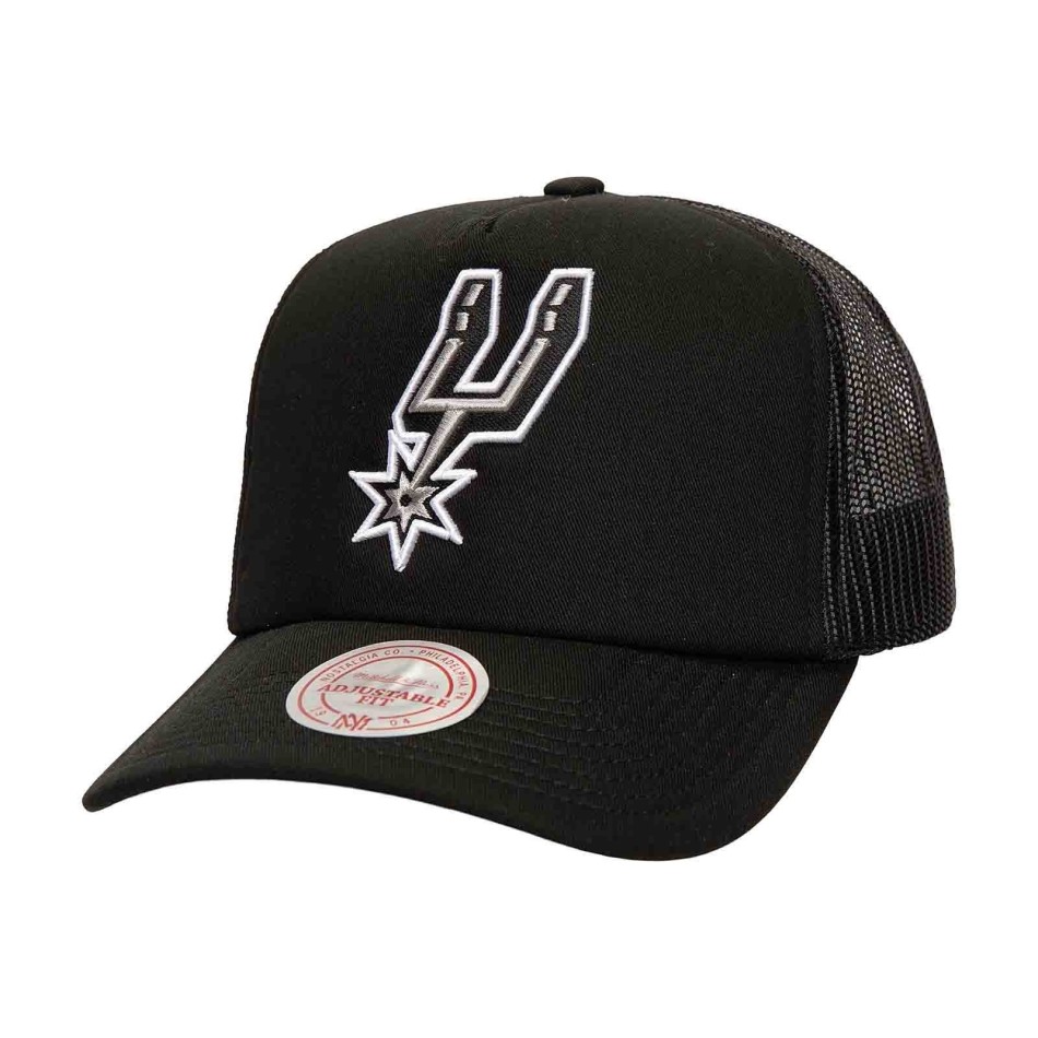 Casquette Trucker Mousse Evergreen NBA San Antonio Spurs (Casquette NBA) Mitchell & Ness chez FrenchMarket