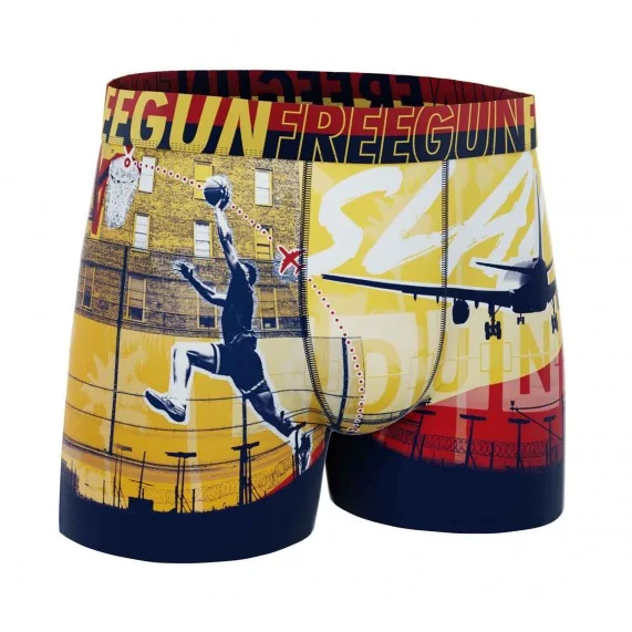 Set van 4 "Photo Sport" Microvezel jongensboxershorts (Set jongensboxershorts) Freegun chez FrenchMarket