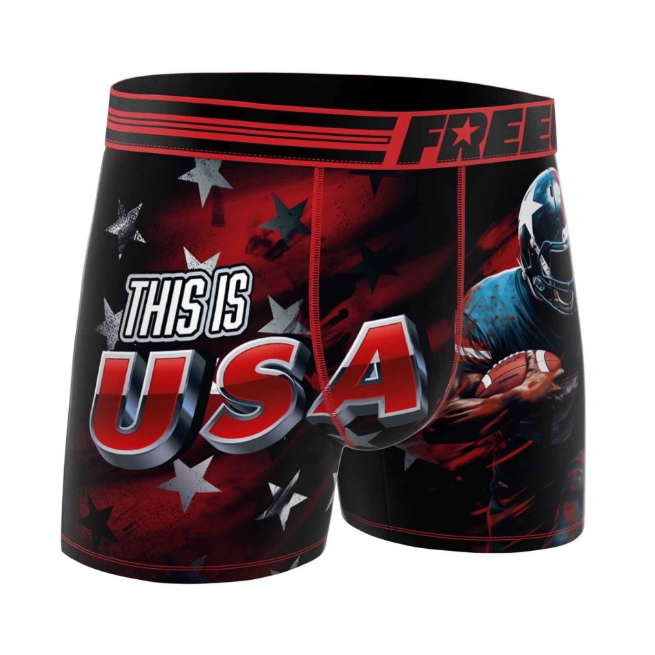 Lot de 4 Boxers Garçon Microfibre "Photo Sport" (Lot boxers Garçon) Freegun chez FrenchMarket