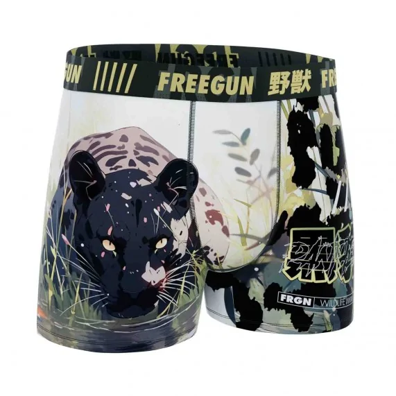 Juego de 4 calzoncillos bóxer de animales de primera calidad para niños (Pack calzoncillos para niño) Freegun chez FrenchMarket