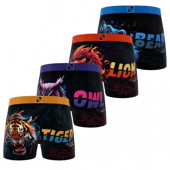 Juego de 4 calzoncillos bóxer de animales de primera calidad para niños (Pack calzoncillos para niño) Freegun chez FrenchMarket Juego de 4 calzoncillos bóxer de animales de primera calidad para niños (Pack calzoncillos para niño) Freegun chez FrenchMarket