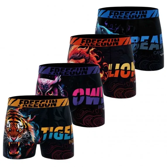 Juego de 4 calzoncillos bóxer de animales de primera calidad para niños (Pack calzoncillos para niño) Freegun chez FrenchMarket Juego de 4 calzoncillos bóxer de animales de primera calidad para niños (Pack calzoncillos para niño) Freegun chez FrenchMarket