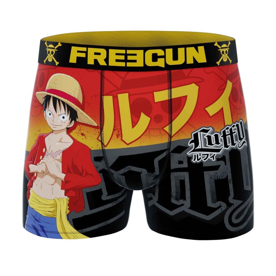 One Piece "Monkey D. Luffy" Microfiber Boxer for Men (Men's boxer shorts) Freegun on FrenchMarket