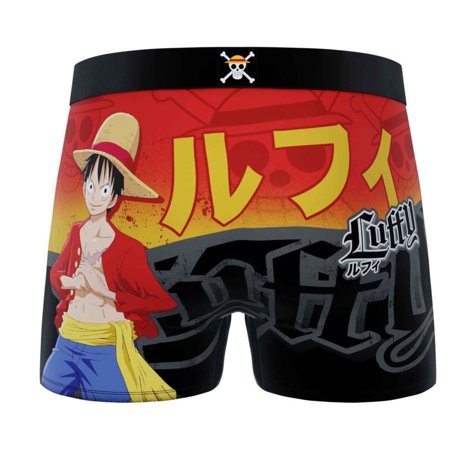 FREEGUN One Piece "Monkey D. Luffy" Boxershorts i mikrofiber för män